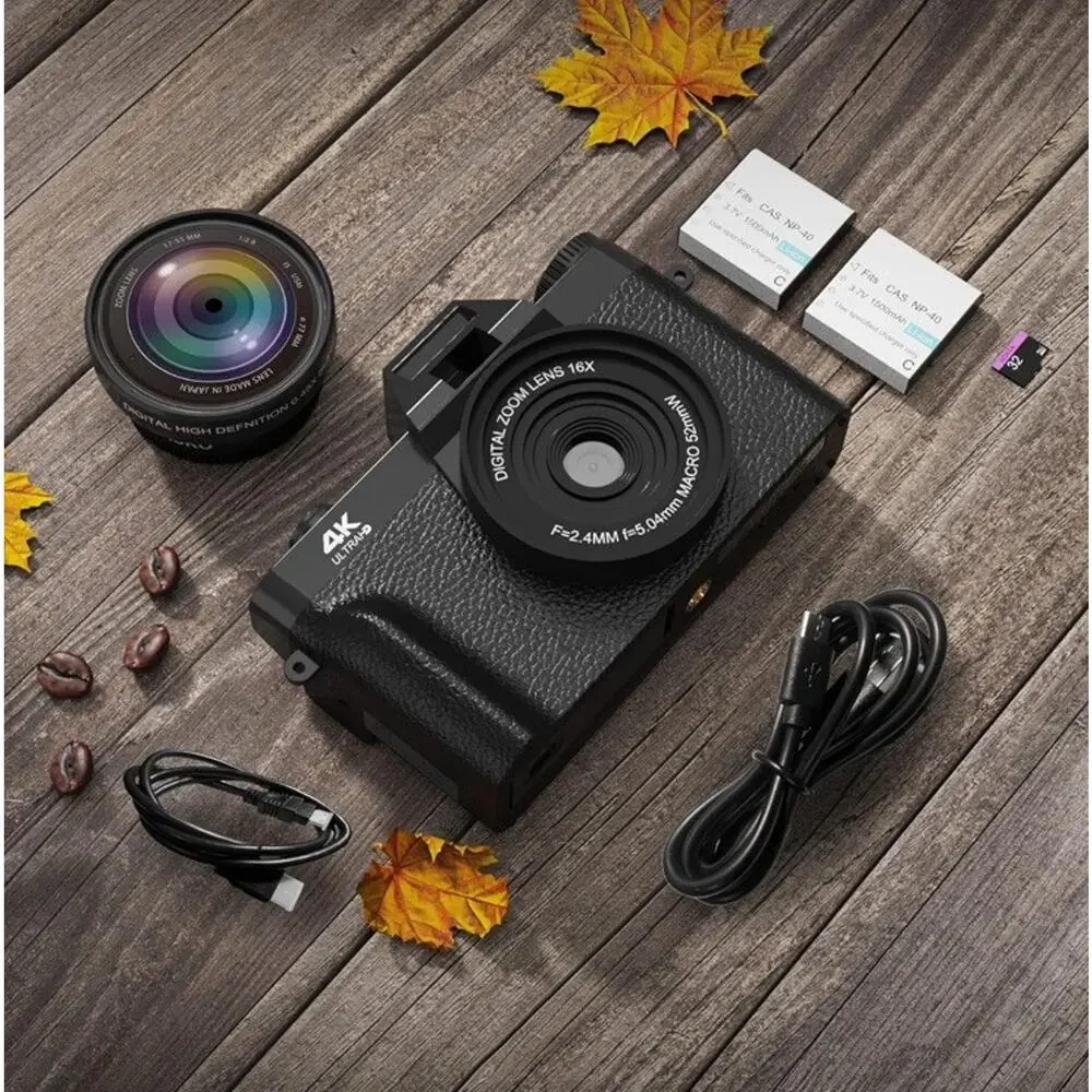 Digital Camera 48MP 4k Camera Vlogging Camera for YouTube 30FPS with WI-FI